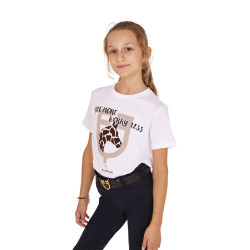 T-shirt Equestro in katoen meisje Ride More Worry Less Wit