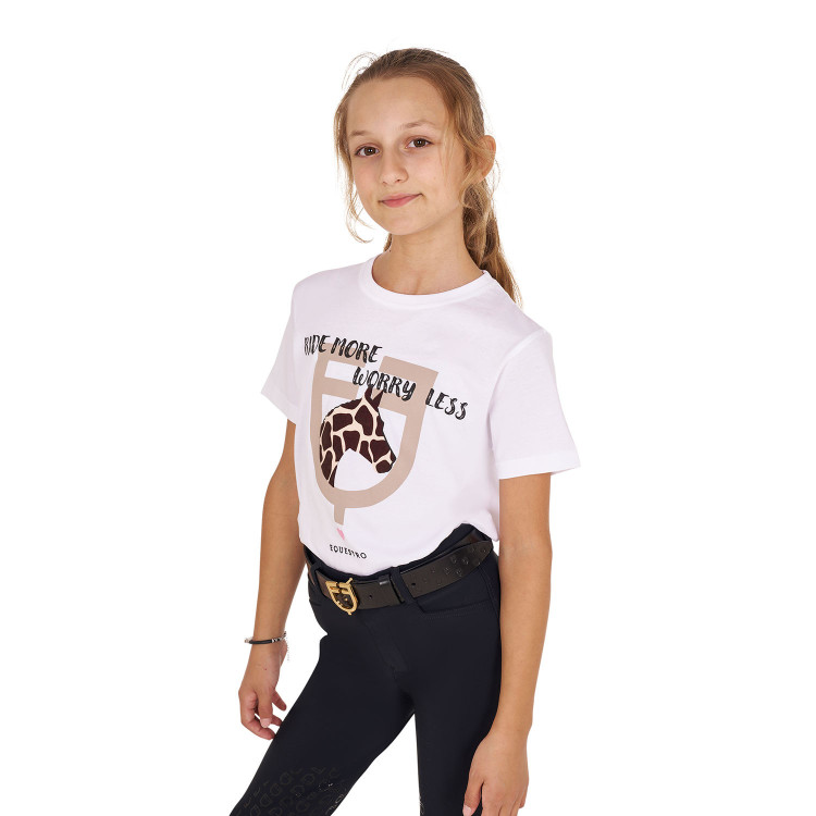 T-shirt Equestro in katoen meisje Ride More Worry Less T-shirt Equestro in katoen meisje Ride More Worry Less