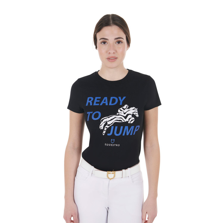 T-shirt Equestro in katoen voor dames Ready to Jump