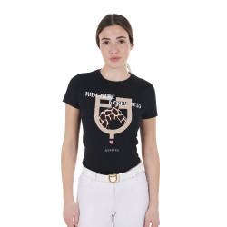 T-shirt Equestro in katoen voor dames Ride More Worry Less