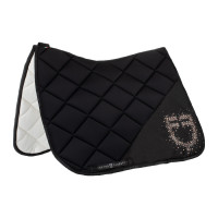 Dressuurpad Equestro logo in strass Zwart