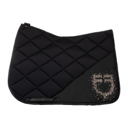 Dressuurpad Equestro logo in strass Zwart Dressuurpad Equestro logo in strass Zwart