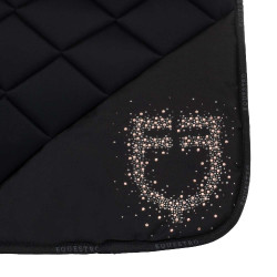 Dressuurpad Equestro logo in strass Zwart Dressuurpad Equestro logo in strass Zwart