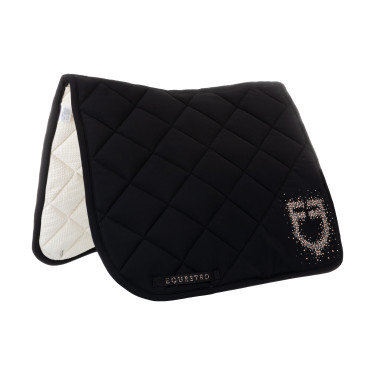 Dressuursingeldek Equestro-logo met strass Dressuursingeldek Equestro-logo met strass