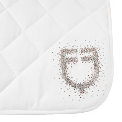 Dressuursingeldek Equestro-logo met strass Wit
