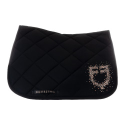 Springzadeldek logo in strass Equestro Zwart Springzadeldek logo in strass Equestro Zwart