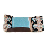 Western zadeldek met vulling van synthetische wol Pool's Lichtblauw / zwart Multicolor Western zadeldek met vulling van synthetische wol Pool's Lichtblauw / zwart Multicolor