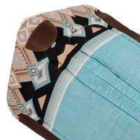 Western zadeldek met vulling van synthetische wol Pool's Lichtblauw / zwart Multicolor Western zadeldek met vulling van synthetische wol Pool's Lichtblauw / zwart Multicolor