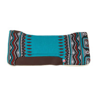 Western zadeldek met leren inzetstukken en synthetische wolvulling Pool's Hemelsblauw / rood Multicolor Western zadeldek met leren inzetstukken en synthetische wolvulling Pool's Hemelsblauw / rood Multicolor