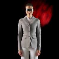 Wedstrijdjas dames Equestro Ridertechnology met thermisch gelaste naden Spotlijster Grijs Wedstrijdjas dames Equestro Ridertechnology met thermisch gelaste naden Spotlijster Grijs