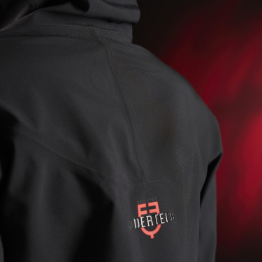 Lange waterdichte jas voor dames Equestro Ridertechnology Zwart