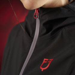 Lange waterdichte jas voor dames Equestro Ridertechnology Zwart