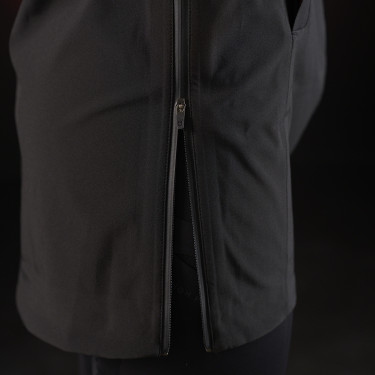 Lange waterdichte jas voor dames Equestro Ridertechnology Zwart