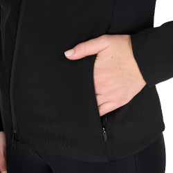 Dames softshell jas in gewatteerde technische stof Equestro Zwart
