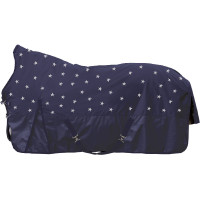 Highneck deken HKM Cleveland Stars 600D gevoerd met fleece Grijs