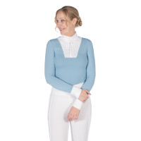 Wedstrijdpolo Virginia lange mouwen dames HKM Gletsjerblauw Wedstrijdpolo Virginia lange mouwen dames HKM Gletsjerblauw