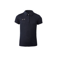 Functioneel poloshirt met korte mouwen Denise kind Horze Donker marineblauw Functioneel poloshirt met korte mouwen Denise kind Horze Donker marineblauw