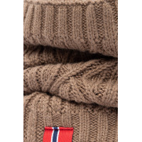 Gebreide halswarmer B Vertigo Faye Bruin modder Beige