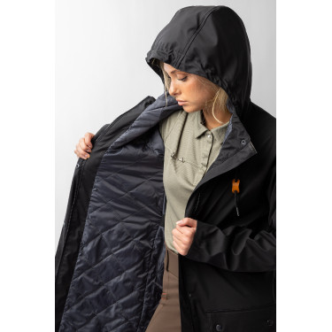 Waterdichte Elise met gewatteerde voering Horze Zwart kaviaar