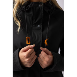 Waterdichte Elise met gewatteerde voering Horze Zwart kaviaar