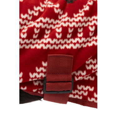 Kerstdeken hond Horze Rood