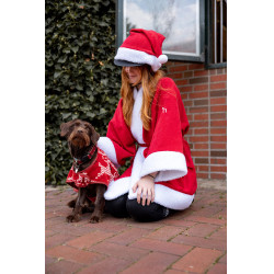 Kerstdeken hond Horze Rood