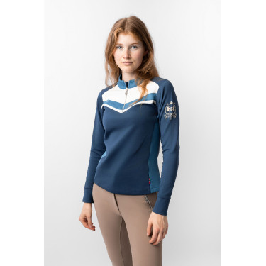 Trainingsshirt Ayra Horze Marine titaan Marineblauw