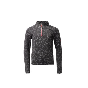 Trainings-T-shirt Pegasus kind Horze Zwart kaviaar