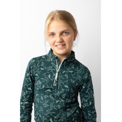 Trainings-T-shirt Pegasus kind Horze Donkergroen waterkleur