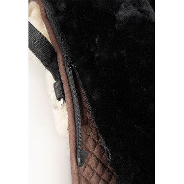 Schapenvacht zadeldek Horze Zwart