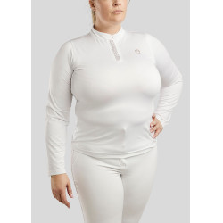 Polo Montar Briella lange mouwen kristal Roségoud Curve dames Wit
