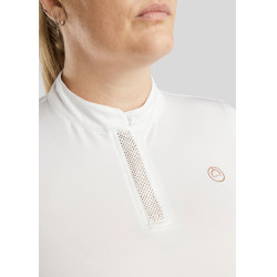 Polo Montar Briella lange mouwen kristal Roségoud Curve dames Wit