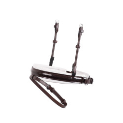 Gecombineerde neusriem Montar Deluxe contrasterende rand ECO-leer Bruin Gecombineerde neusriem Montar Deluxe contrasterende rand ECO-leer Bruin