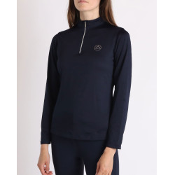 Wedstrijdpolo Montar Everly crystal logo lange mouwen dames Wedstrijdpolo Montar Everly crystal logo lange mouwen dames