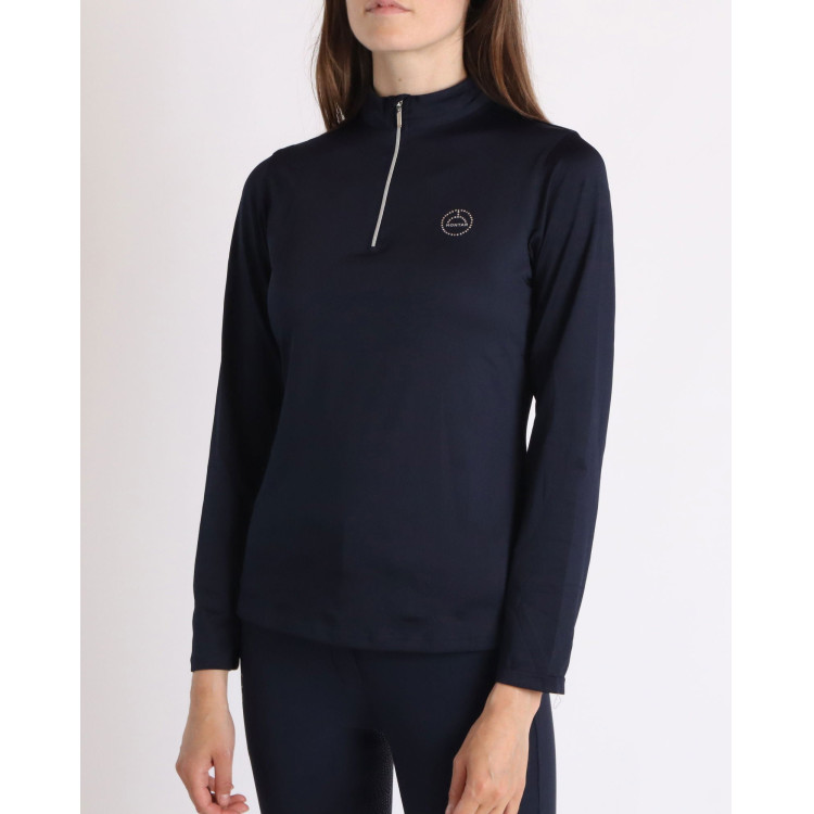 Wedstrijdpolo Montar Everly crystal logo lange mouwen dames Wedstrijdpolo Montar Everly crystal logo lange mouwen dames