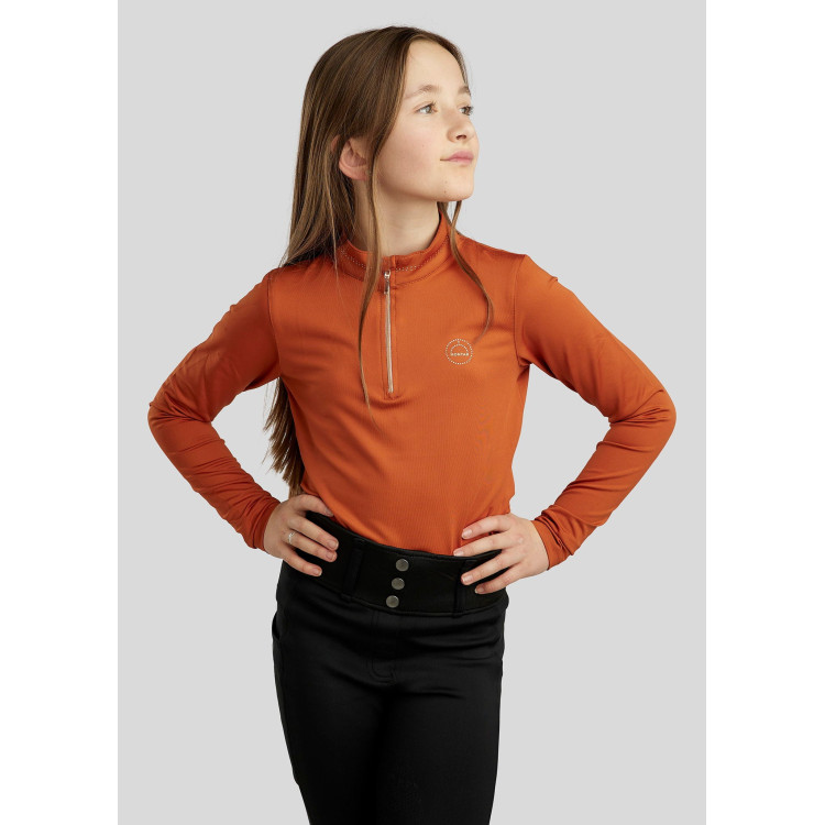 Polo Montar MoEverline junior roze goud lange mouwen Polo Montar MoEverline junior roze goud lange mouwen
