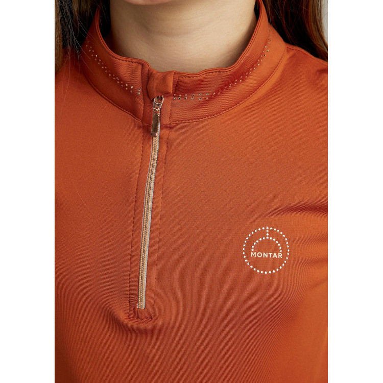 Polo Montar MoEverline junior roze goud lange mouwen Polo Montar MoEverline junior roze goud lange mouwen