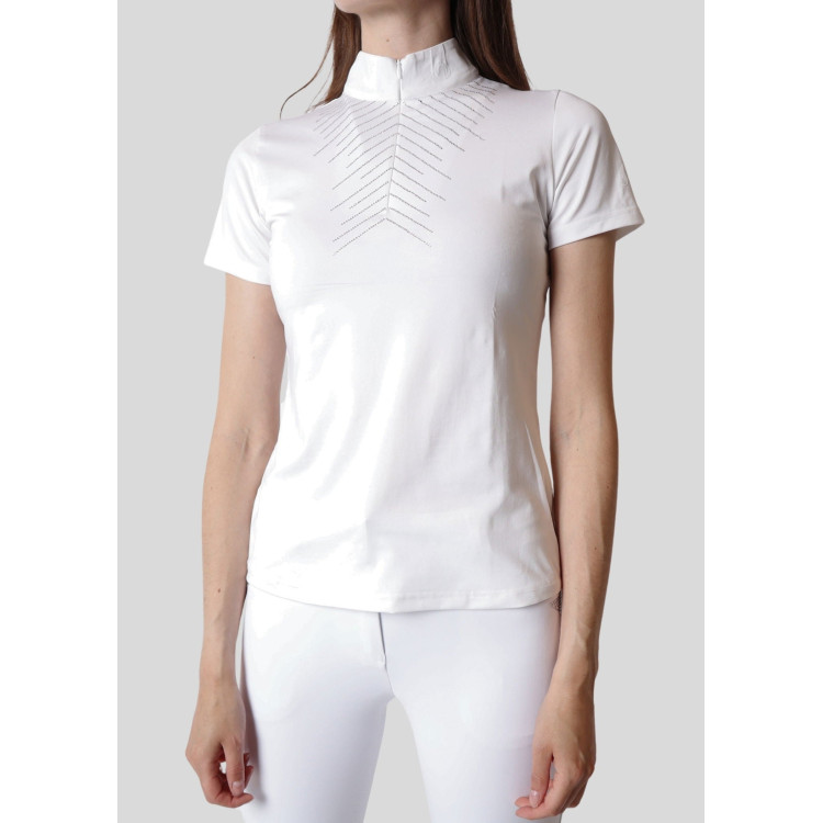 Wedstrijdpolo Montar Bling dames met korte mouwen