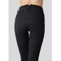 Montar Michelle legging met logo en full grip voor dames Zwart / roségoud