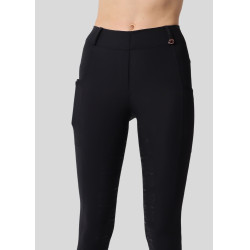 Montar Michelle legging met logo en full grip voor dames Zwart / roségoud