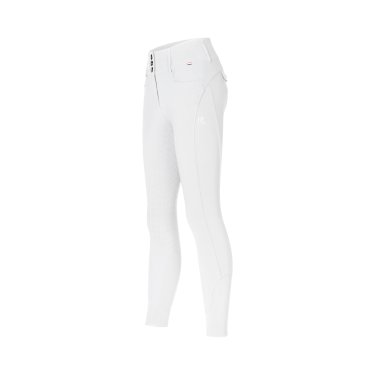 Kingsland broek full grip middelhoge taille dames KLKimi A-Shape Wit Kingsland broek full grip middelhoge taille dames KLKimi A-Shape Wit