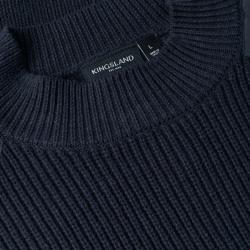 Gebreide heren trui Kingsland KLVas Marine Marineblauw