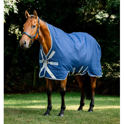 Horseware Rhino Wug Vari-Layer 450g deken Noir / gris titane / bleu classique