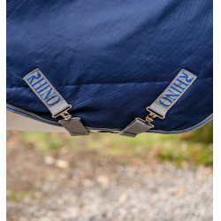 Buitendeken Horseware Rhino® Plus Pony 250g Zwart / titaniumgrijs / klassiek blauw