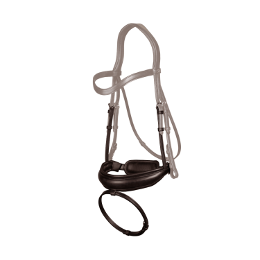 Neusriem Dy'on collectie dressuur plat leer Gecombineerd Breed Mat