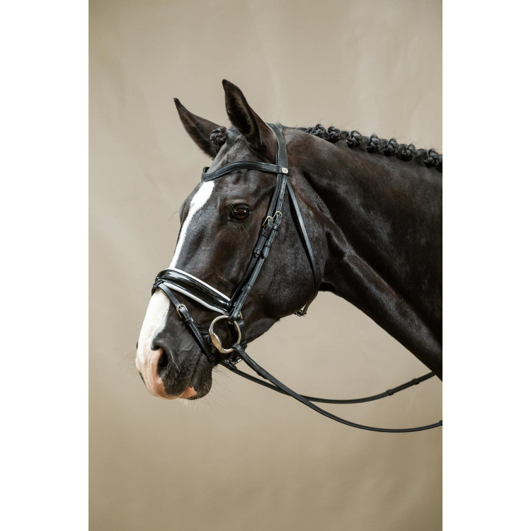 Bridon Working by Dy'on Combiné Neusriem Breed Vernis Witte Voering