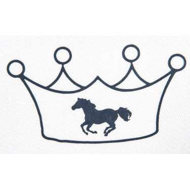 Strijkembleem kroon en paard HKM Strijkembleem kroon en paard HKM
