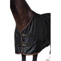 Waterdichte dubbel fleece deken Pony Pegasus Horze Zwart kaviaar