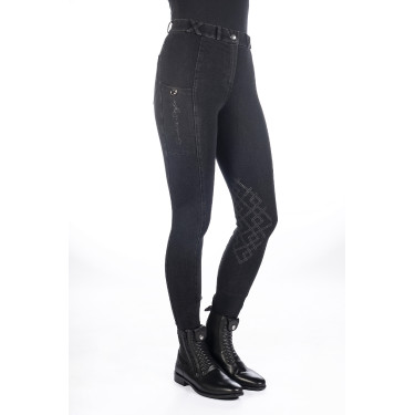 Damesbroek Harbour Island Denim met siliconen kniestukken HKM Damesbroek Harbour Island Denim met siliconen kniestukken HKM