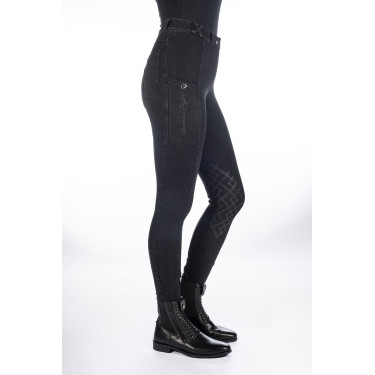 Damesbroek Harbour Island Denim met siliconen kniestukken HKM Damesbroek Harbour Island Denim met siliconen kniestukken HKM